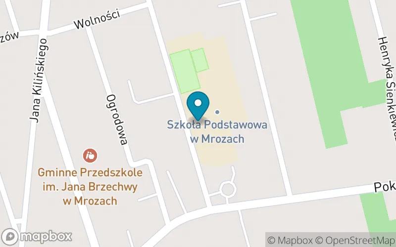 Lokalizacja: Zespół Szkół w Mrozach, Szkoła Podstawowa im. Romualda Traugutta w Mrozach