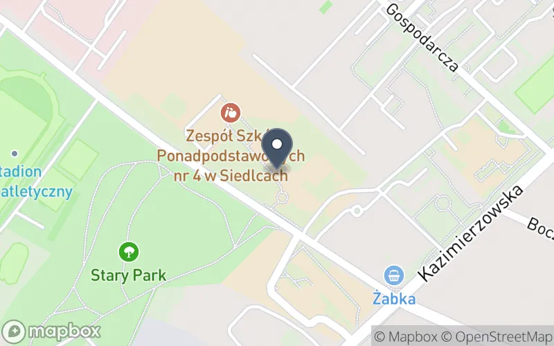 Lokalizacja: Zespół Szkół Ponadpodstawowych nr 4 im. Kazimierza Wielkiego w Siedlcach