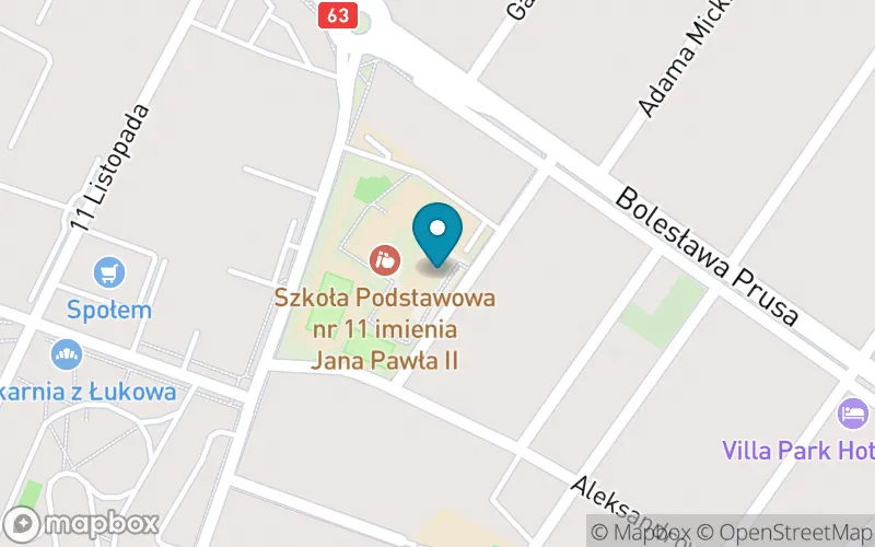 Lokalizacja: Szkoła Podstawowa nr 11 im. Jana Pawła II w Siedlcach