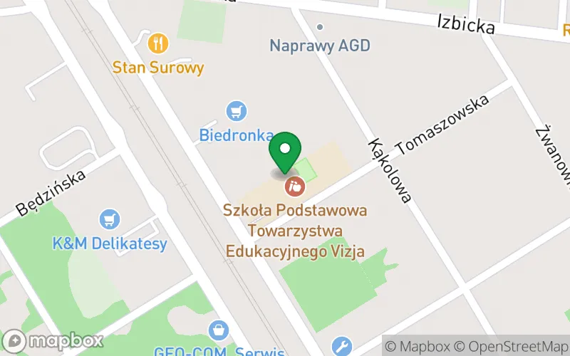 Lokalizacja: Przedszkole Niepubliczne My First Academy Towarzystwa Edukacyjnego "Vizja" w Warszawie
