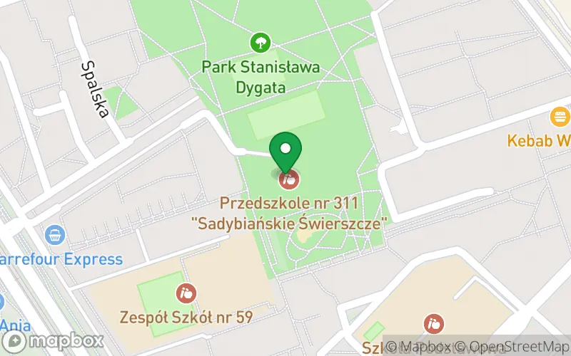 Lokalizacja: Przedszkole nr 311 "Sadybiańskie Świerszcze"