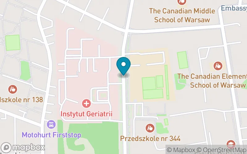 Lokalizacja: Szkoła Podstawowa Specjalna nr 22 w Narodowym Instytucie Geriatrii, Reumatologii i i Rehabilitacji im. Prof. Dr Hab. Med. Eleonory Reicher