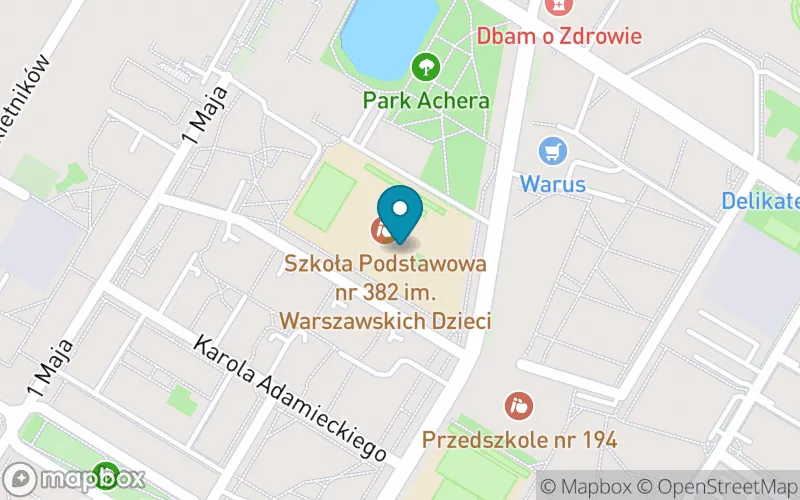 Lokalizacja: Szkoła Podstawowa nr 382 im. Warszawskich Dzieci