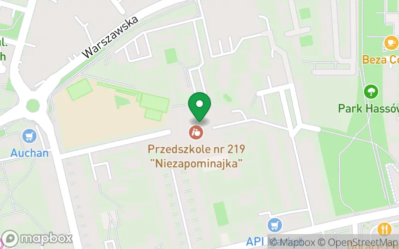 Lokalizacja: Przedszkole nr 219 "Niezapominajka" w Warszawie