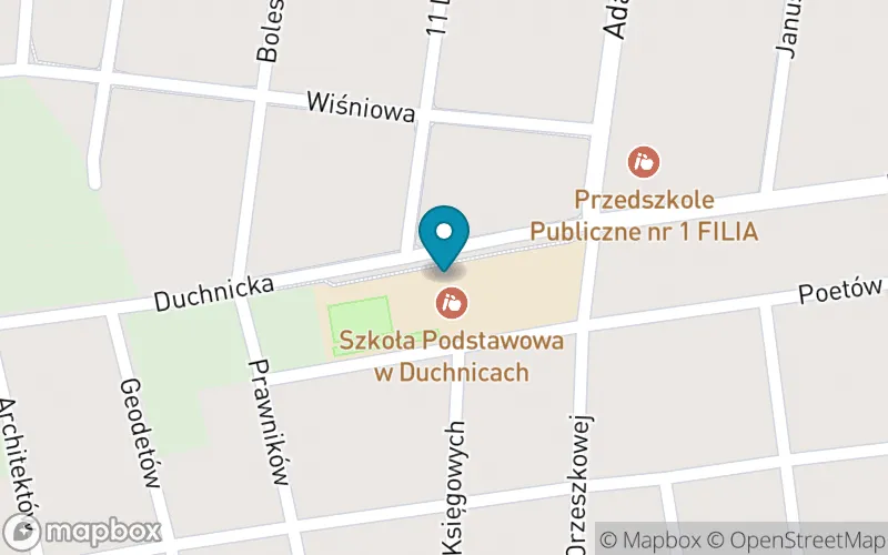 Lokalizacja: Szkoła Podstawowa im. Wandy Rutkiewicz w Duchnicach