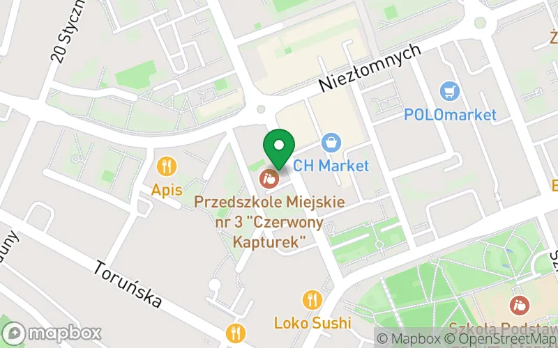 Lokalizacja: Przedszkole Miejskie nr 3 z Oddziałami Integracyjnymi "Czerwony Kapturek"
