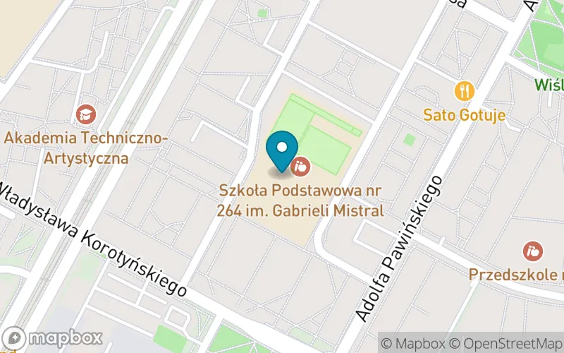 Lokalizacja: Szkoła Podstawowa nr 264 im. Gabrieli Mistral w Warszawie