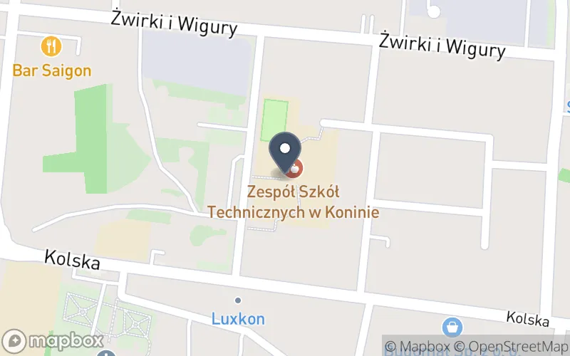 Lokalizacja: Zespół Szkół Technicznych w Koninie