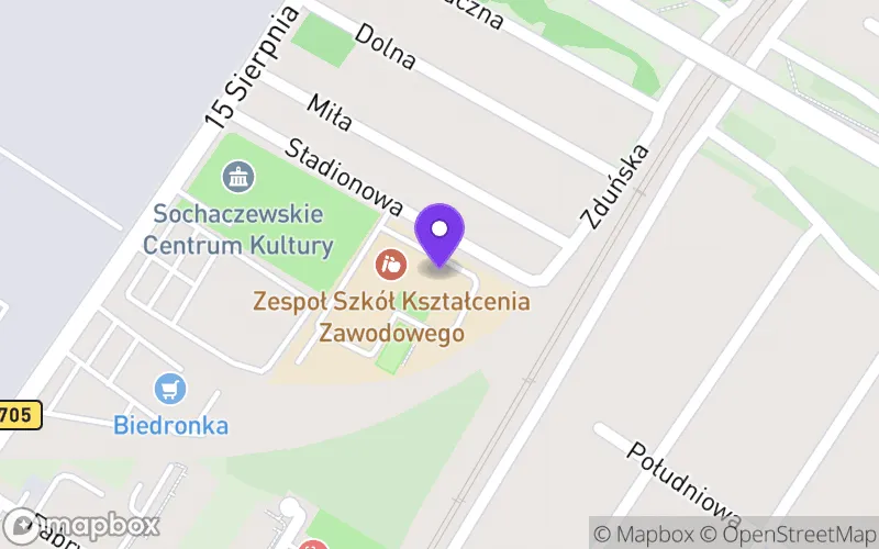 Lokalizacja: Technikum Kształcenia Zawodowego nr 1 im. Mjr. Feliksa Kozubowskiego w Sochaczewie