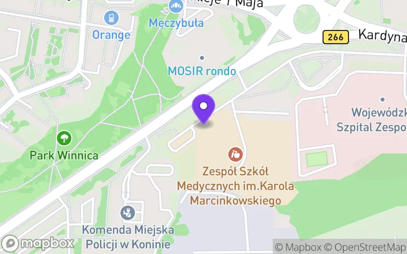 Lokalizacja: Liceum Ogólnokształcącego dla Dorosłych w Koninie