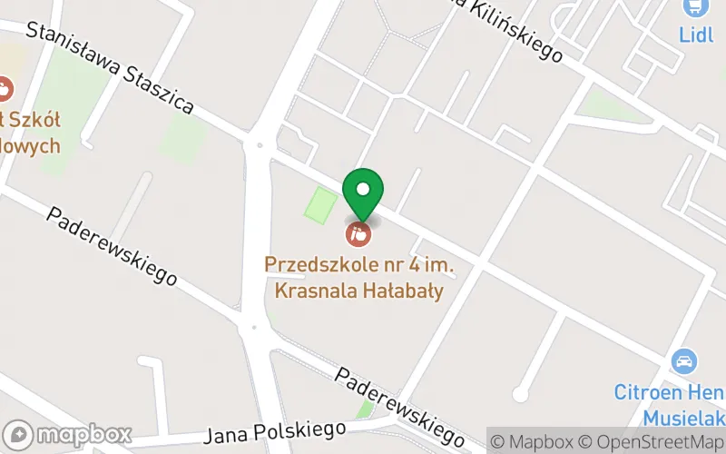 Lokalizacja: Niepubliczne Przedszkole "Krasnal Hałabała"