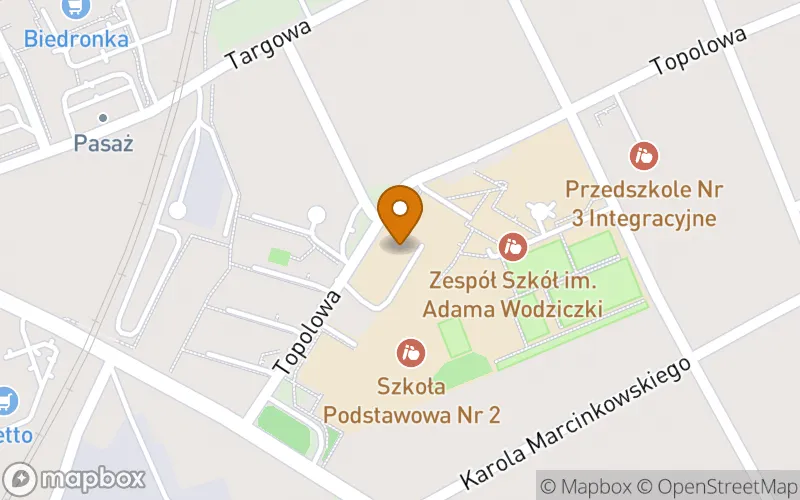 Lokalizacja: Szkoła Policealna w Mosinie