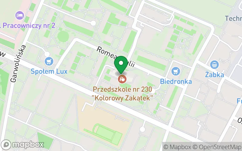 Lokalizacja: Przedszkole nr 230 "Kolorowy Zakątek"