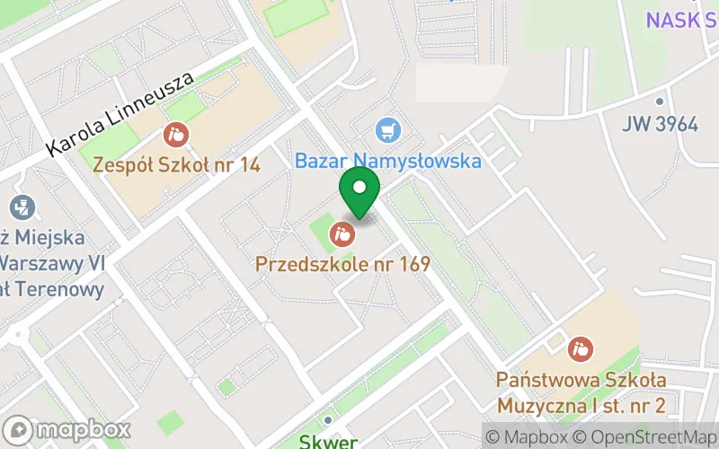 Lokalizacja: Przedszkole nr 169 w Warszawie