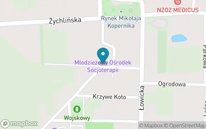 Lokalizacja: Szkoła Podstawowa Specjalna w Młodzieżowym Ośrodku Socjoterapii w Kiernozi
