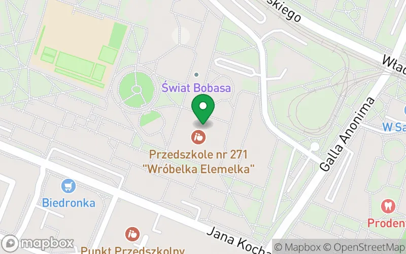 Lokalizacja: Przedszkole nr 271 "Wróbelka Elemelka"