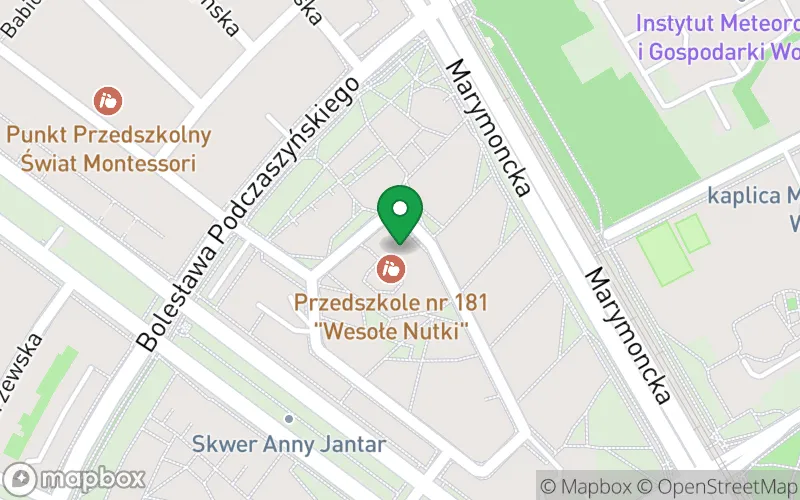 Lokalizacja: Przedszkole nr 181 "Wesołe Nutki"