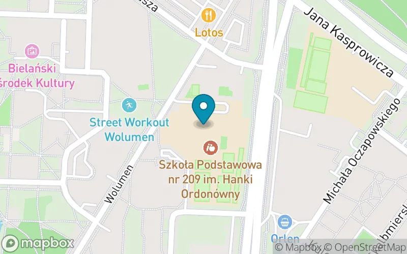 Lokalizacja: Szkoła Podstawowa nr 209 im. Hanki Ordonówny