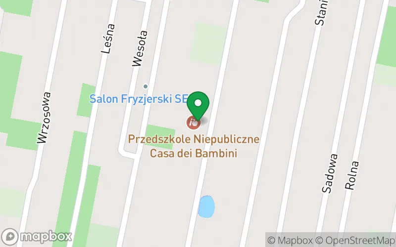 Lokalizacja: Przedszkole Niepubliczne Casa Dei Bambini Warsaw Montessori School z Siedzibą w Hornówku