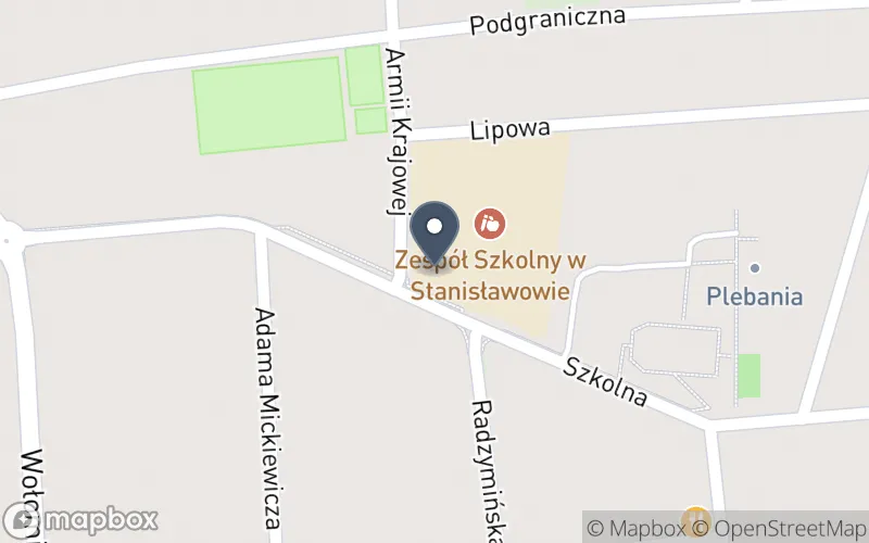 Lokalizacja: Zespół Szkolny w Stanisławowie