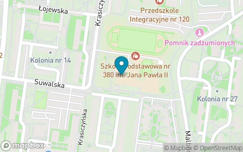 Lokalizacja: Szkoła Podstawowa nr 380 im. Jana Pawła II w Warszawie