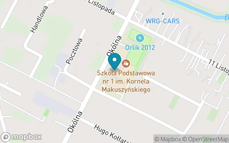 Lokalizacja: Szkoła Podstawowa nr 1 im. Kornela Makuszyńskiego w Markach