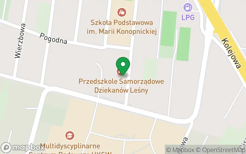Lokalizacja: Przedszkole Samorządowe nr 2 w Dziekanowie Leśnym