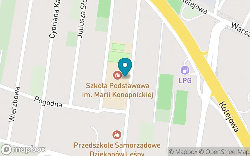 Lokalizacja: Szkoła Podstawowa im. Marii Konopnickiej w Dziekanowie Leśnym