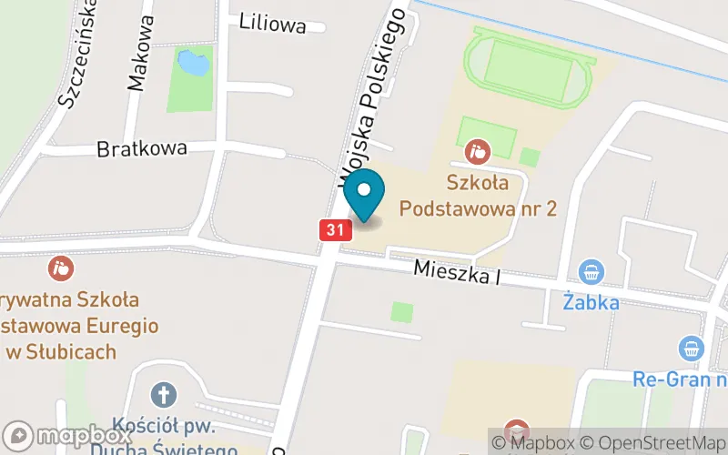 Lokalizacja: Szkoła Podstawowa nr 2 im. Tadeusza Kościuszki w Słubicach