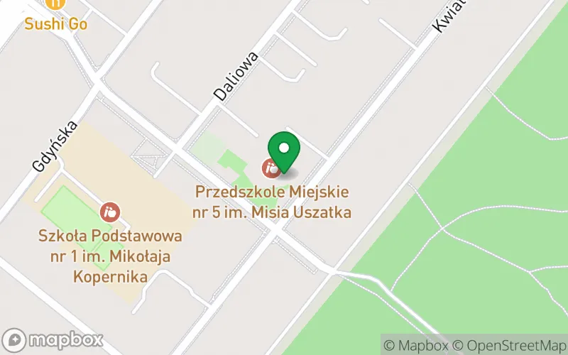 Lokalizacja: Przedszkole Miejskie Integracyjne nr 5 im. Misia Uszatka w Legionowie
