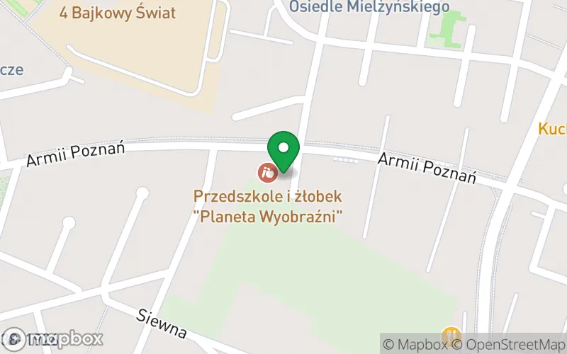 Lokalizacja: Przedszkole "Planeta Wyobraźni" w Swarzędzu