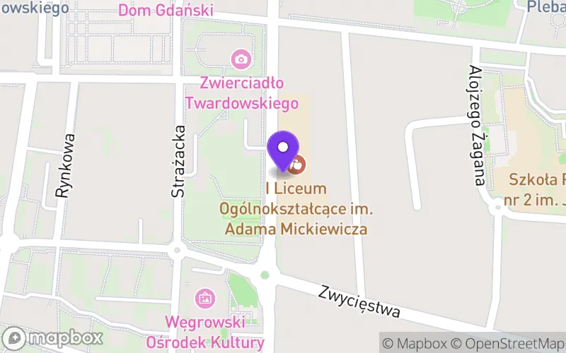 Lokalizacja: I Liceum Ogólnokształcące im. Adama Mickiewicza w Węgrowie