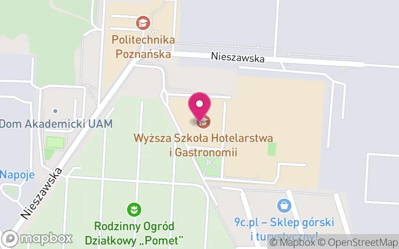Lokalizacja: Wyższa Szkoła Hotelarstwa i Gastronomii