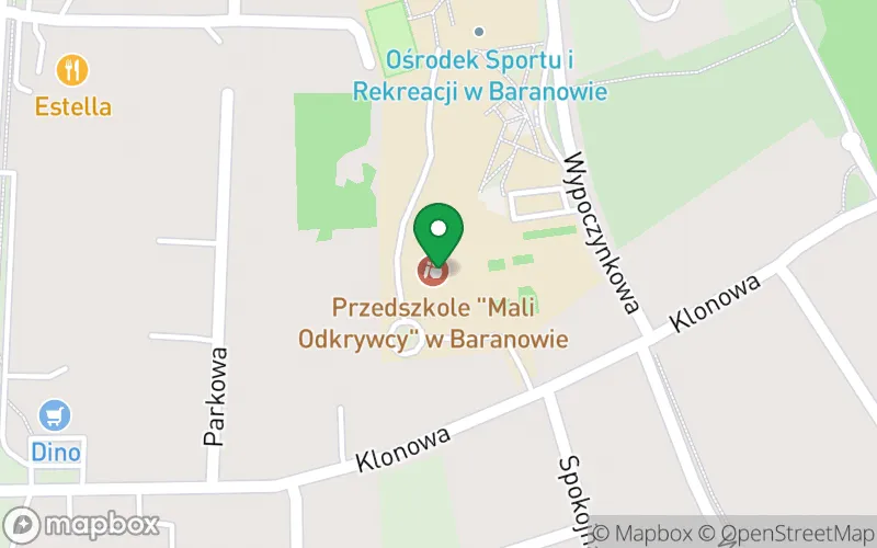 Lokalizacja: Przedszkole "Mali Odkrywcy" w Baranowie