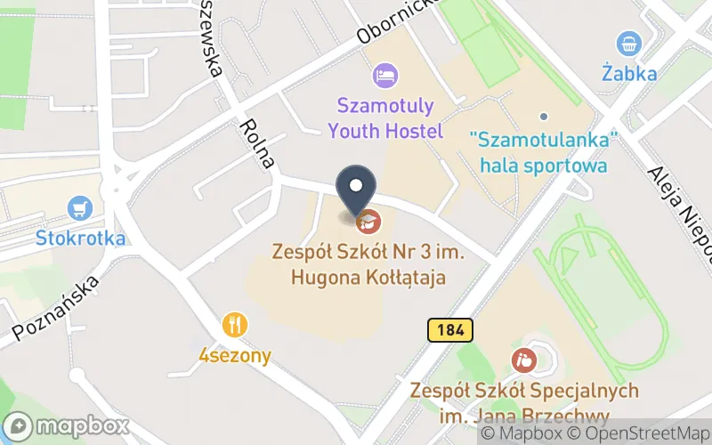 Lokalizacja: Zespół Szkół nr 3 im. Hugona Kołłątaja w Szamotułach
