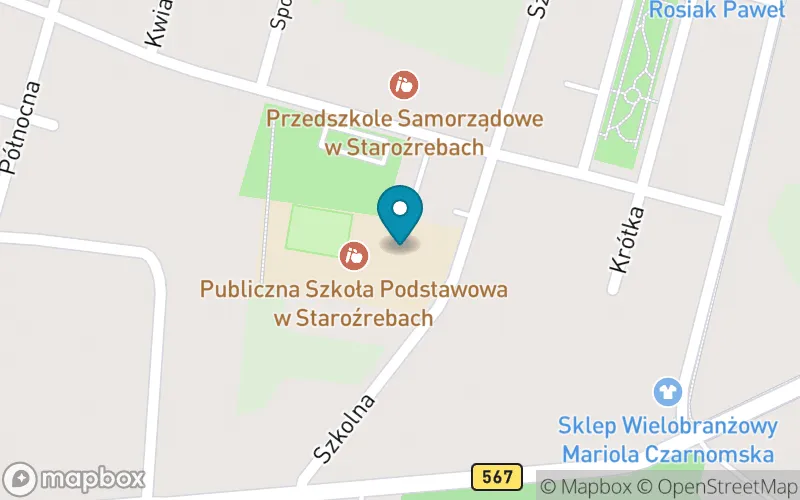 Lokalizacja: Szkoła Podstawowa w Staroźrebach