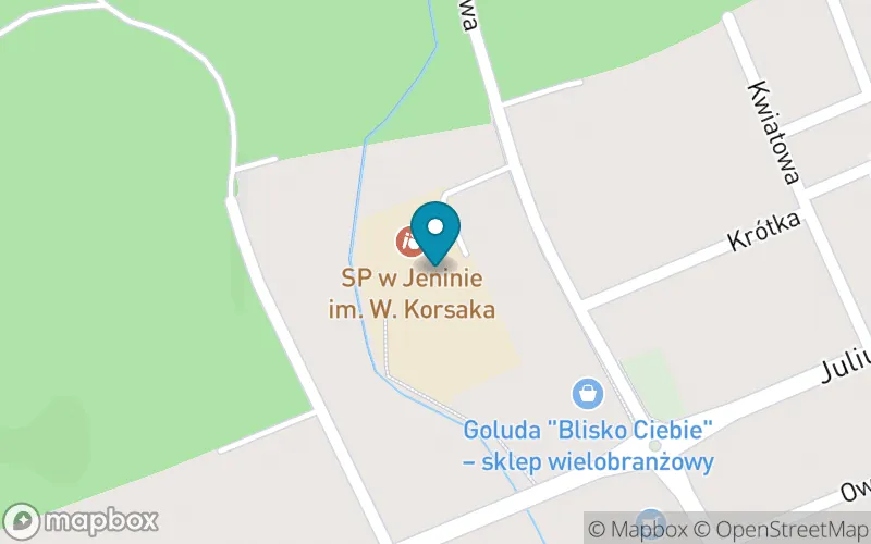 Lokalizacja: Szkoła Podstawowa im. Włodzimierza Korsaka w Jeninie