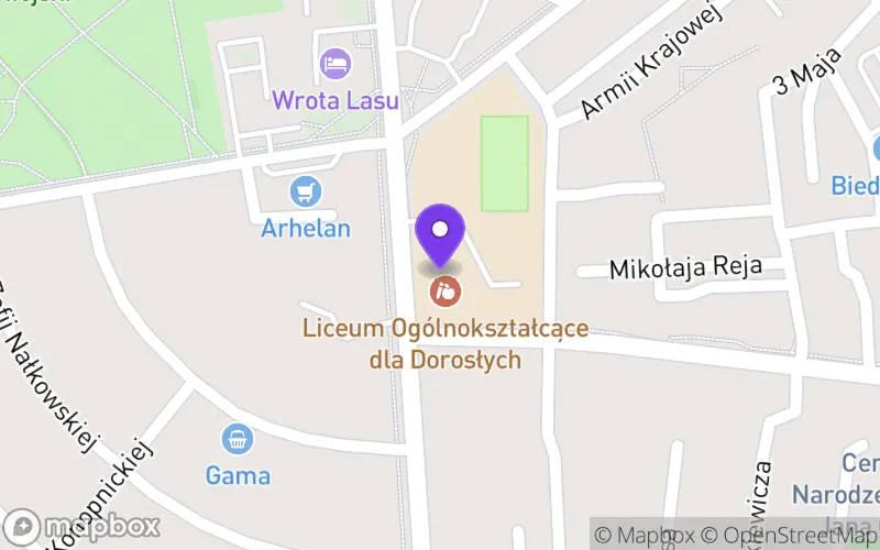 Lokalizacja: I Liceum Ogólnokształcące im. Marii Skłodowskiej Curie w Hajnówce