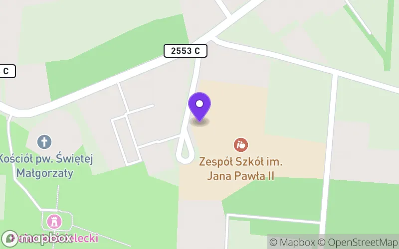 Lokalizacja: Liceum Ogólnokształcące dla Dorosłych w Zespole Szkół im. Jana Pawła II w Kościelcu