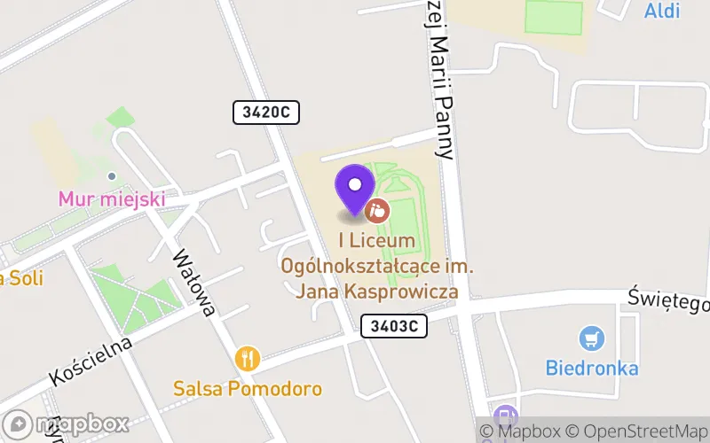 Lokalizacja: I Liceum Ogólnokształcące im. Jana Kasprowicza z Oddziałami Dwujęzycznymi w Inowrocławiu