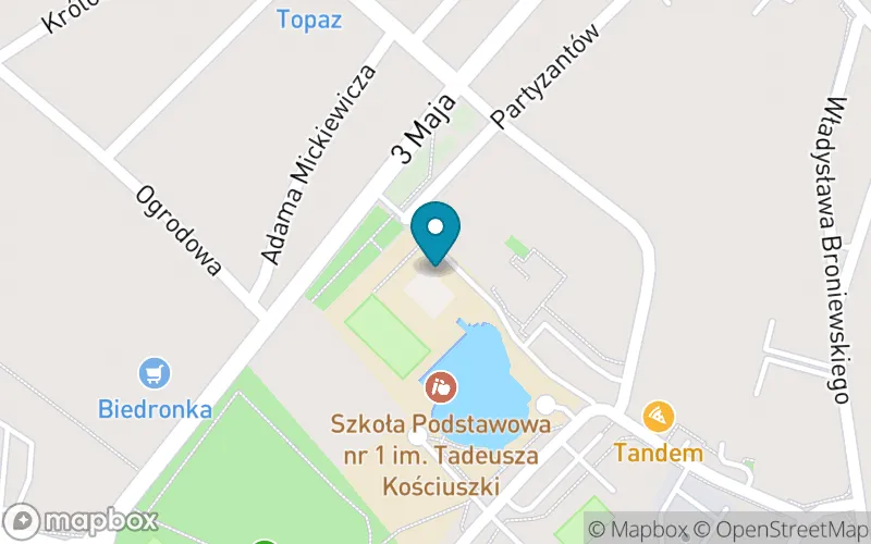 Lokalizacja: Szkoła Podstawowa nr 1 im. Tadeusza Kościuszki
