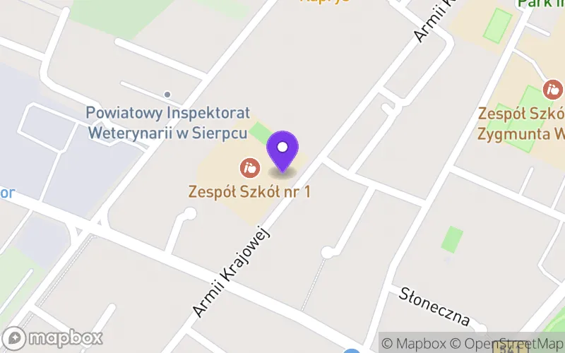 Lokalizacja: Branżowa Szkoła I Stopnia w Zespole Szkół nr 1 im. Gen. Jose De San Martin w Sierpcu