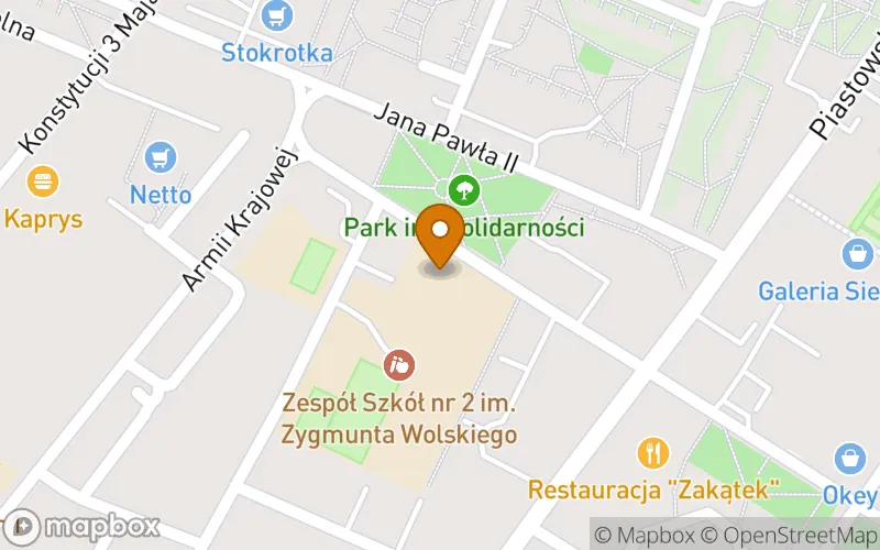 Lokalizacja: Szkoła Policealna w Zespole Szkół nr 2 im. Zygmunta Wolskiego w Sierpcu