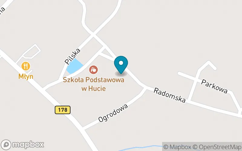 Lokalizacja: Szkoła Podstawowa w Hucie