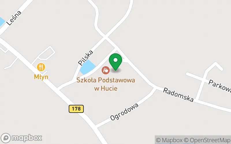 Lokalizacja: Publiczne Przedszkole w Hucie