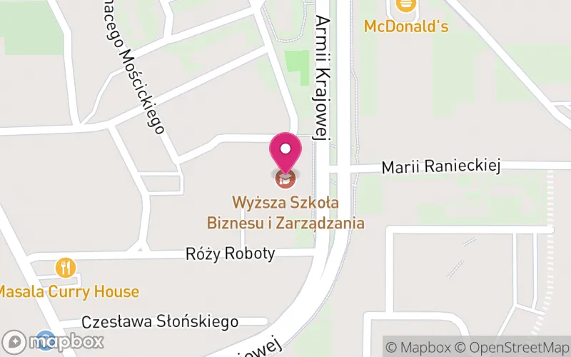 Lokalizacja: Wyższa Szkoła Biznesu i Zarządzania