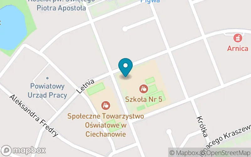 Lokalizacja: Szkoła Podstawowa nr 5 im. Władysława Broniewskiego w Ciechanowie