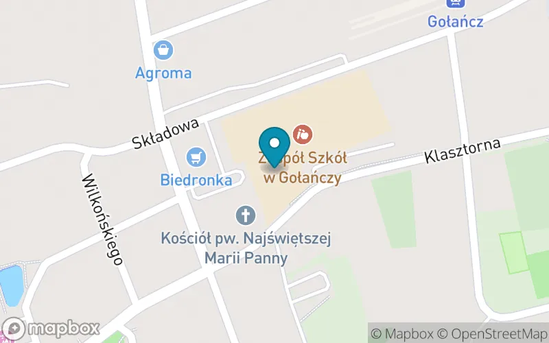 Lokalizacja: Szkoła Podstawowa im. Ppłka Włodzimierza Kowalskiego w Gołańczy