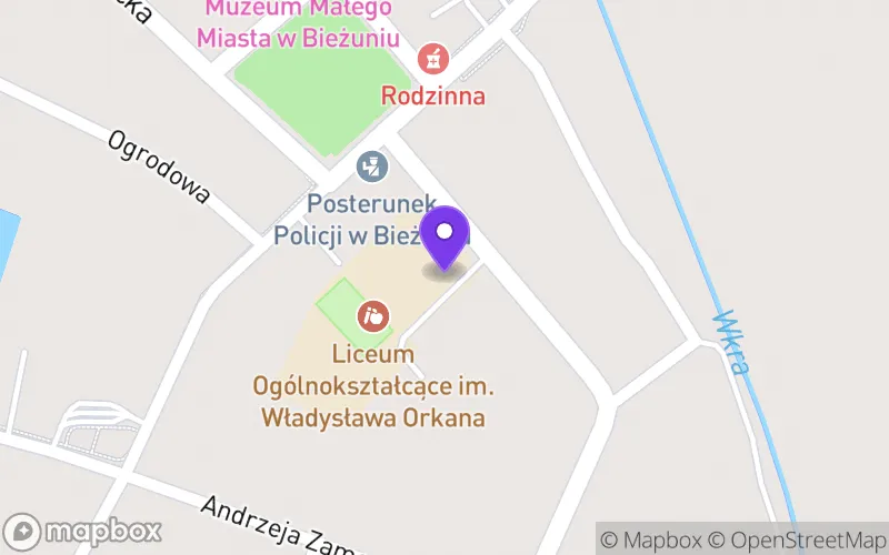 Lokalizacja: Liceum Ogólnokształcące im. Władysława Orkana w Bieżuniu