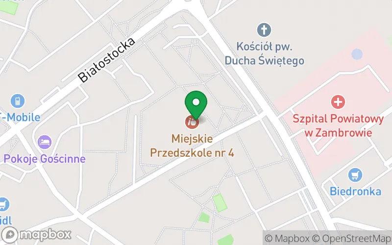 Lokalizacja: Miejskie Przedszkole nr 4 w Zambrowie